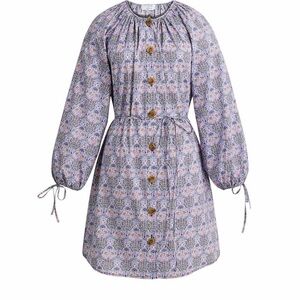 J.Crew Liberty Print Cotton Button-Down Dress - XS